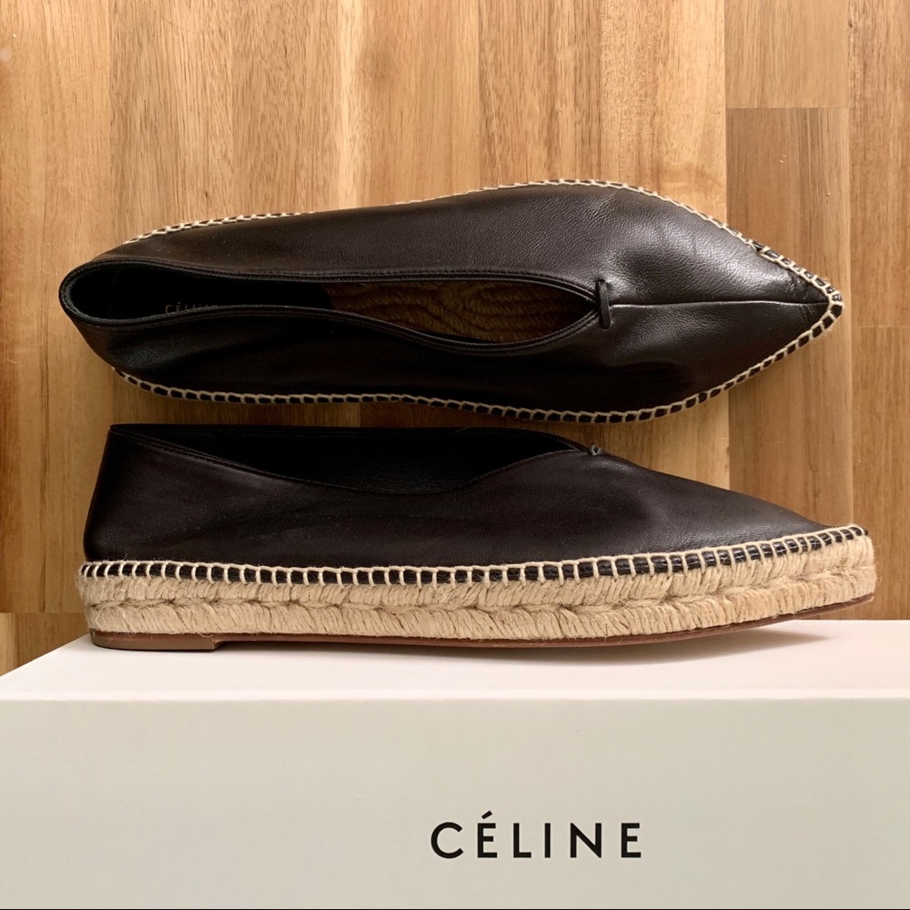 New Celine babouche espadrilles in black nappa